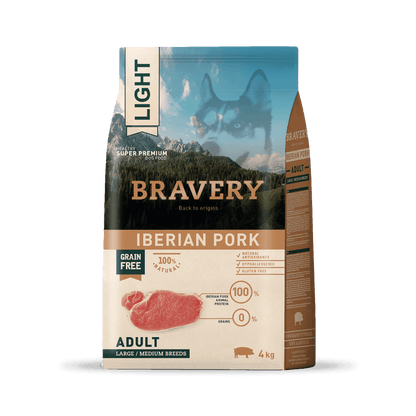 BRAVERY LIGHT IBERIAN PORK ADULT LARGE/MEDIUM BREEDS