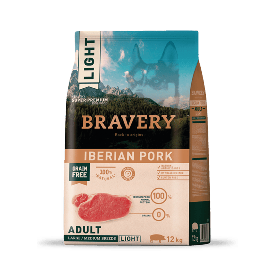 BRAVERY LIGHT IBERIAN PORK ADULT LARGE/MEDIUM BREEDS